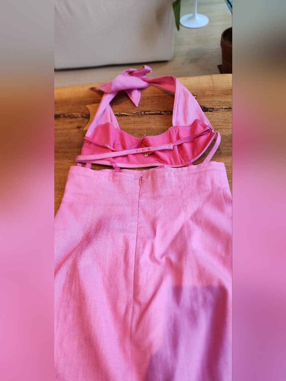 Jacquemus Pink Limao Cutout Mini Dress Size M - Picture 10 of 13